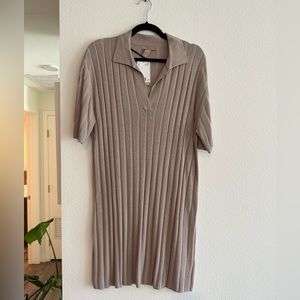 H&M knit dress with collar